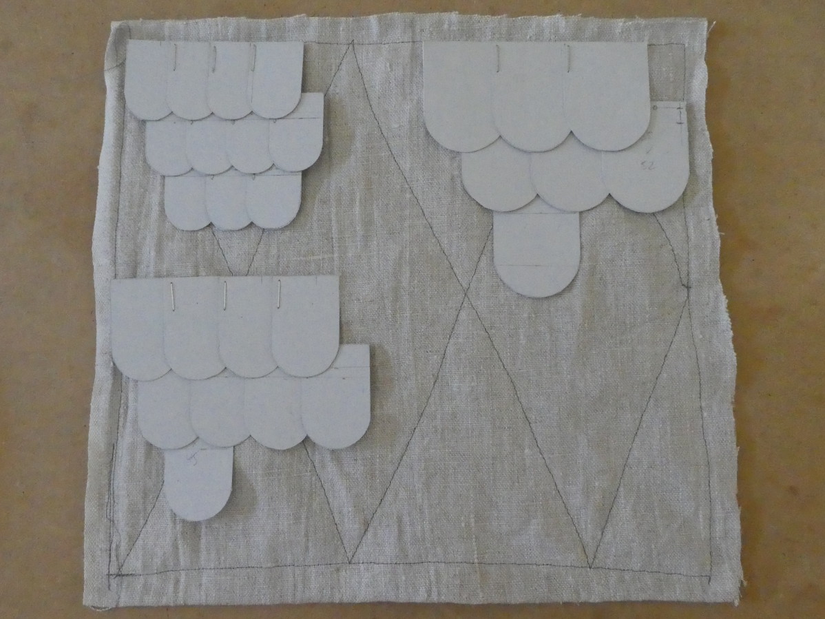 Teststücke aus Pappe um ein Gefühl für Größen und Überlappung zu erhalten | © I. Roemercohorte Opladen e.V.