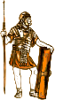 Zeichnung eines römischen Legionärs aus dem Logo der I. Roemercohorte Opladen e.V.